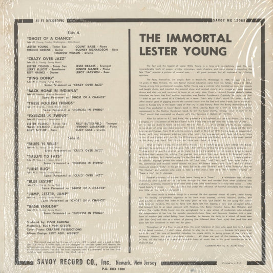 Lester Young / レスター・ヤング / The Immortal Lester Young (MG-12068)