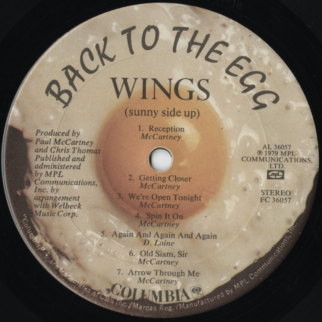 Wings / ウィングス / Back To The Egg (FC 36057)