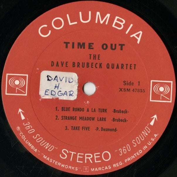 Dave Brubeck / デイヴ・ブルーベック / Time Out (CS 8192) 1967年プレス・US Columbia 2EYE