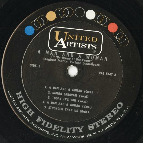 A Man And Woman -OST / 男と女 サウンドトラック / Music: Francis Lai (UAS5147)