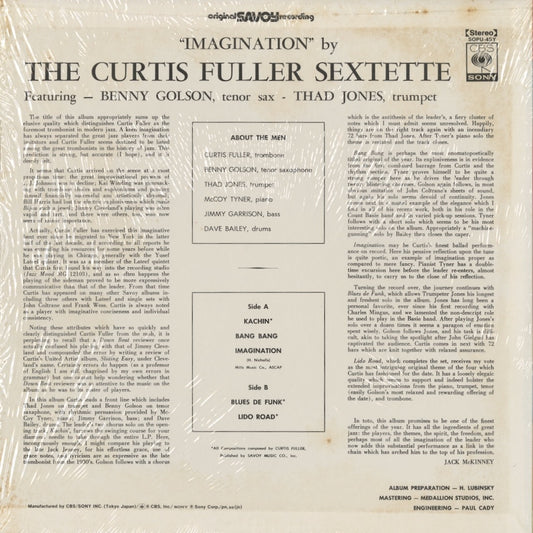Curtis Fuller / カーティス・フラー / Imagination (SOPU-4SY)