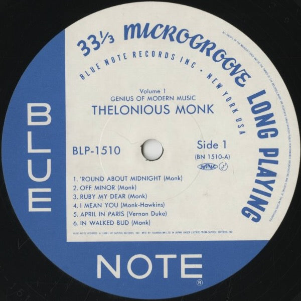 Thelonious Monk / セロニアス・モンク / Genius Of Modern Music Vol.1 (BLP-1510)