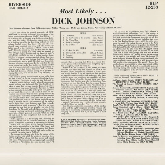 Dick Johnson / ディック・ジョンソン / Most Likely... (RLP 12-253)