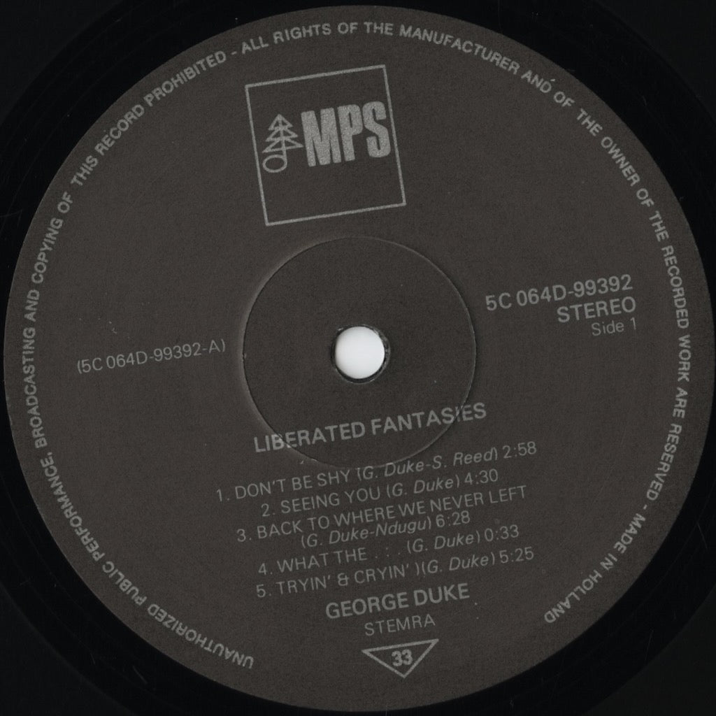 George Duke / ジョージ・デューク / Liberated Fantasies (5C 064D-99392) オランダ盤
