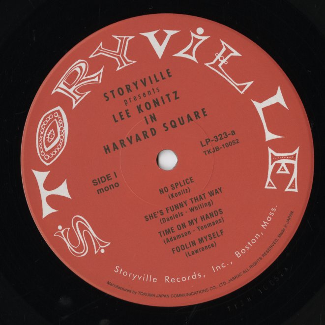 Lee Konitz / リー・コニッツ / In Harvard Square -10 (TKJB-10052)