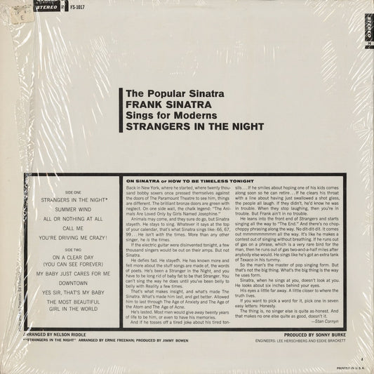 Frank Sinatra - Strangers In The Night (FS-1017) LP 1966 US Reprise|中古LP