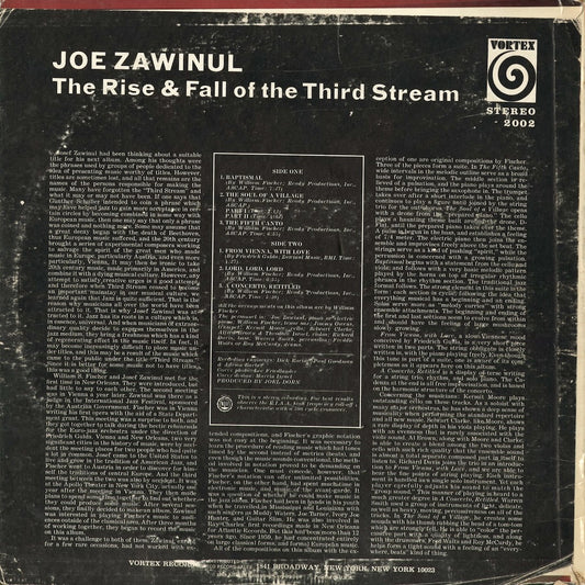 Joe Zawinul - The Rise & Fall Of The Third Stream (SD 2002) 1968 US Vortex|中古LP