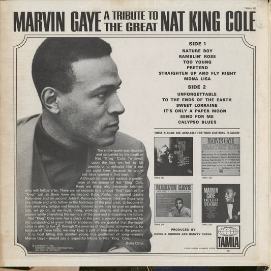 Marvin Gaye – A Tribute To Great Nat King Cole (T 261) LP 1965 US Tamla | 中古LP