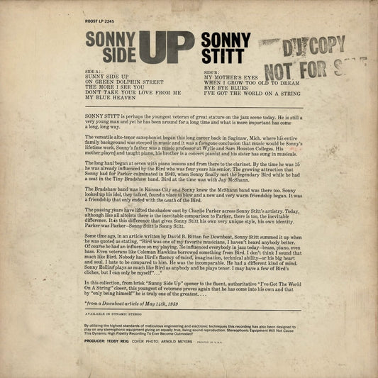 Sonny Stitt – Sonny Side Up (LP 2245) LP 1960 US Royal Roost | 中古LP