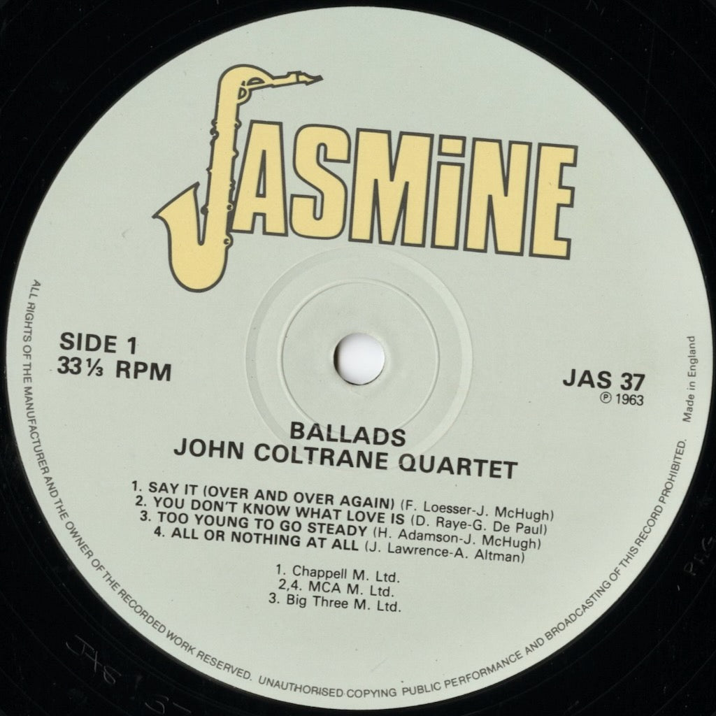 John Coltrane / ジョン・コルトレーン / Ballads (JAS 37)