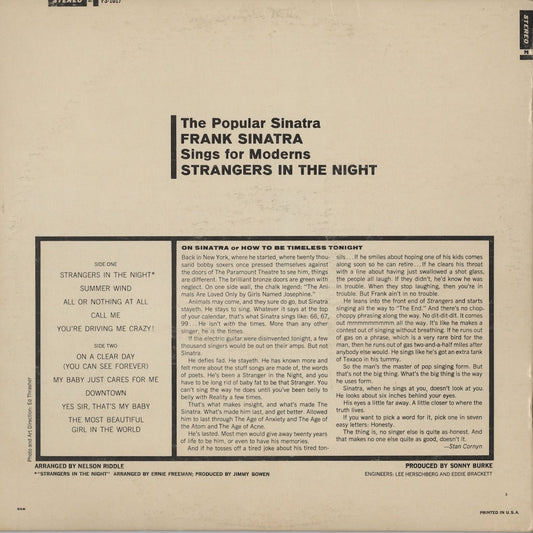 Frank Sinatra - Strangers In The Night (FS-1017) LP 1966 US Reprise|中古LP