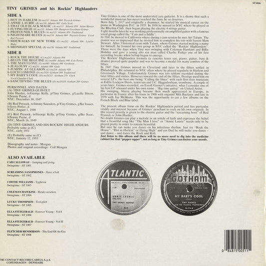 Tiny Grimes And His Rockin' Highlanders - Rock The House (ST 1016) LP 1987 Italy Swingtime|中古LP