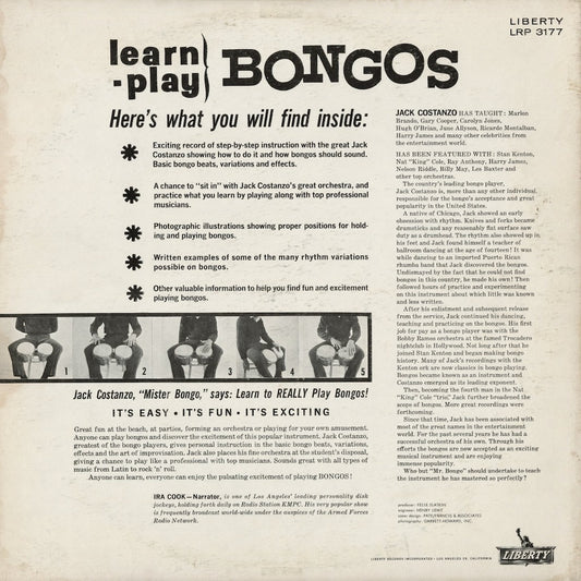 Jack Costanzo - Learn-Play Bongos (LRP 3177) LP 1961 US Liberty|中古LP