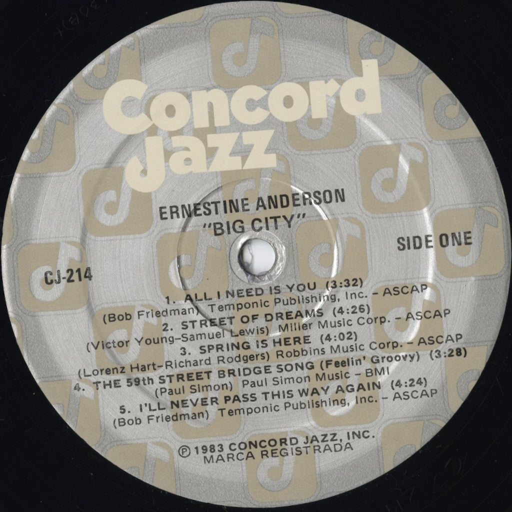Ernestine Anderson / アーネスティン・アンダーソン / Big City (CJ-214)