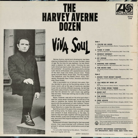 The Harvey Averne Dozen - Viva Soul (SD 8168) 1968 US Atlantic|中古LP