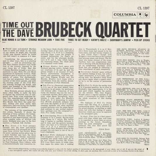 Dave Brubeck - Time Out (CL 1397) 1962 US Columbia|中古LP