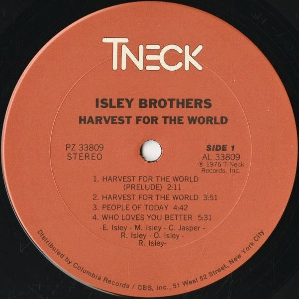 The Isley Brothers / アイズレー・ブラザーズ / Harvest For The World (PZ 33809)