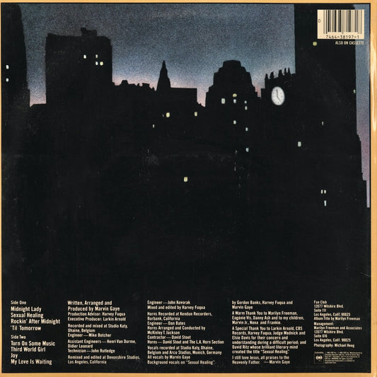 Marvin Gaye - Midnight Love (FC 38197) LP 1982 US Columbia|中古LP