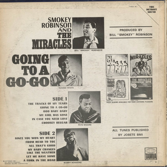 Smokey Robinson & The Miracles - Going To A Go-Go (S-267) 1965 US Tamla|中古LP