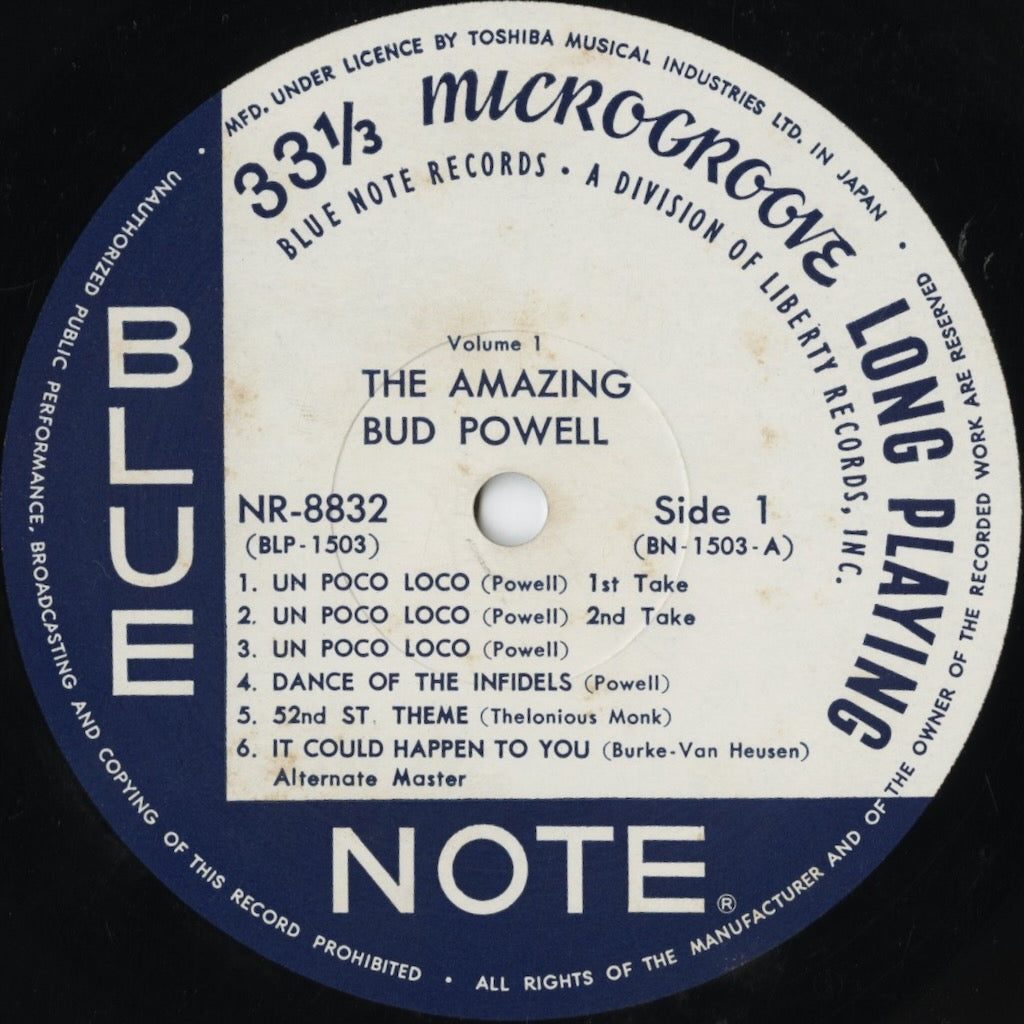 Bud Powell - The Amazing Bud Powell Volume 1 (NR-8832) LP 1973 JPN Blue Note | 中古LP