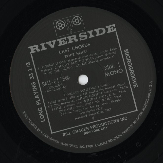 Ernie Henry / アーニー・ヘンリー / Last Chorus (SMJ-6176 (M))