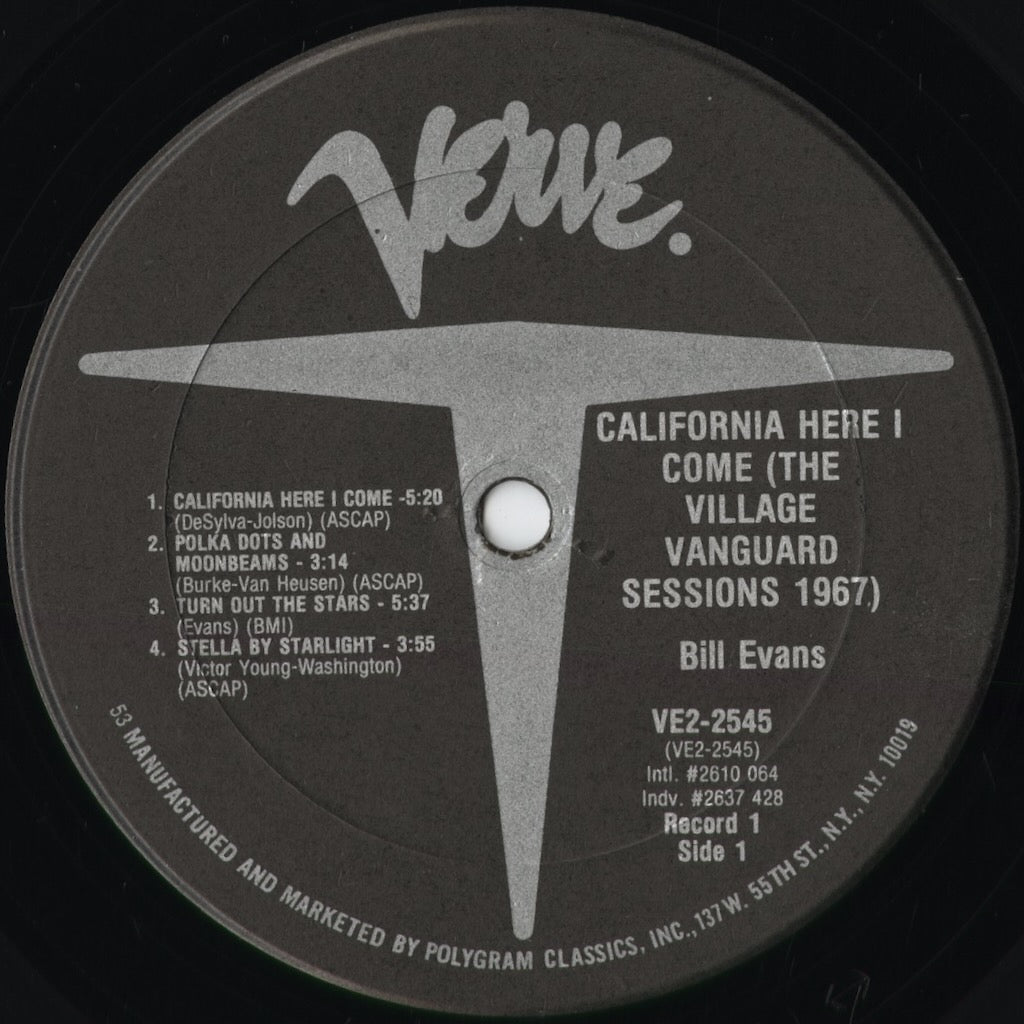 Bill Evans – California Here I Come (VE2-2545) LP 1982 US Verve | 中古LP