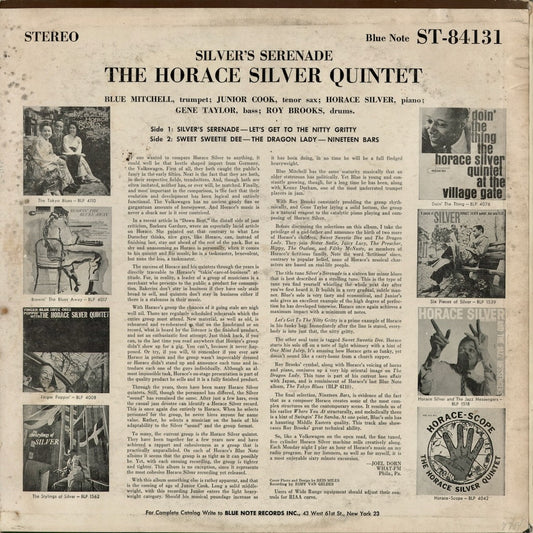 Horace Silver Quintet - Silver's Serenade (BST 84131) 1967 US Blue Note|中古LP