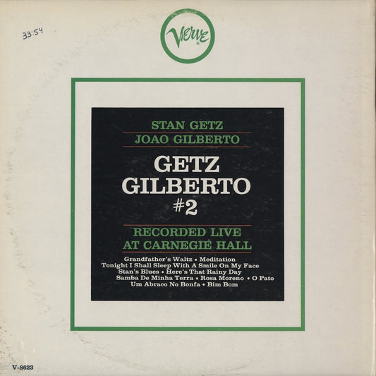 Stan Getz, Joao Gilberto / スタン・ゲッツ、ジョアン・ジルベルト / Getz / Gilberto #2 (V-8623)