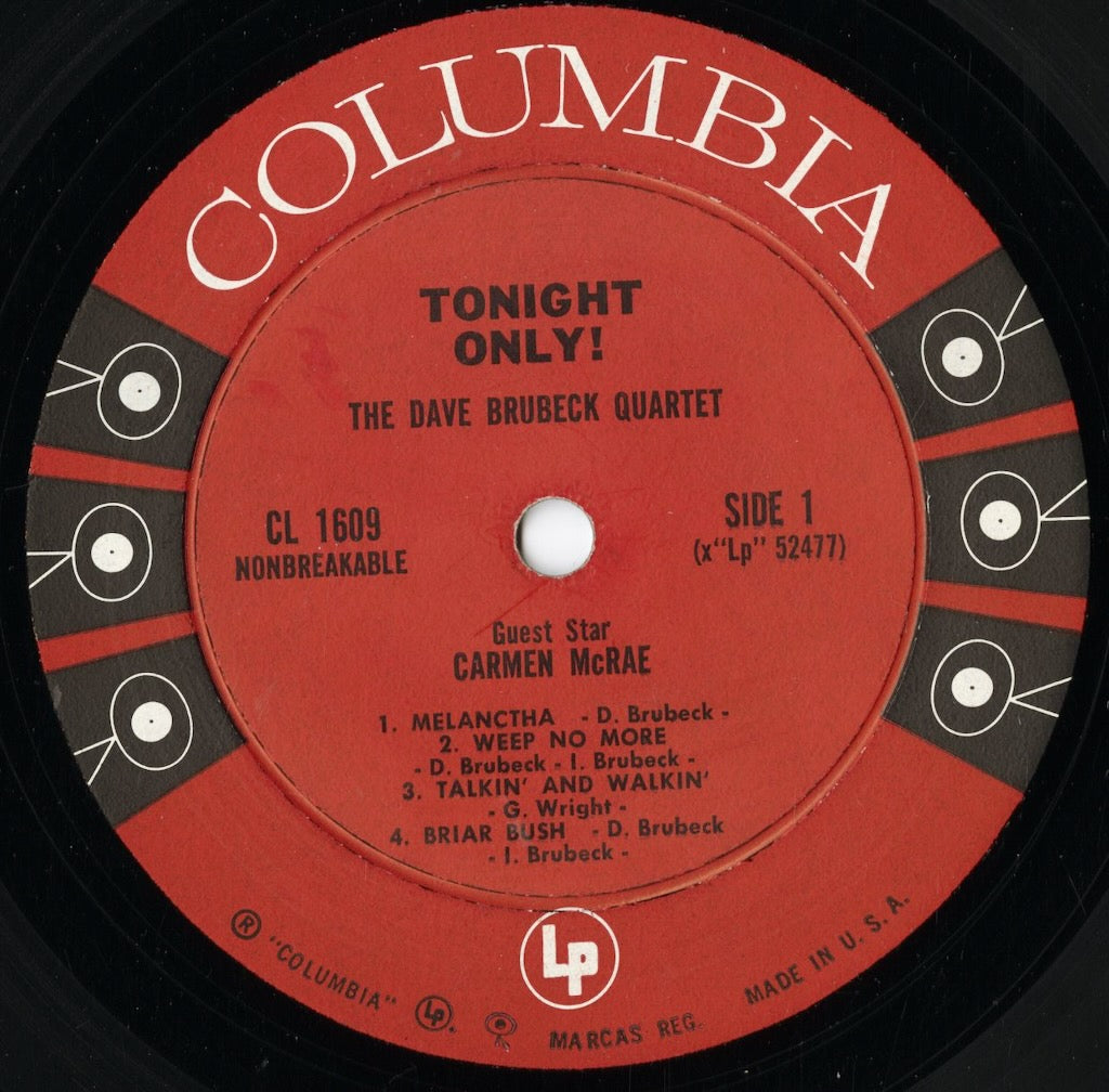 Dave Brubeck - Tonight Only! (CL 1409) LP 1961 US Columbia|中古LP