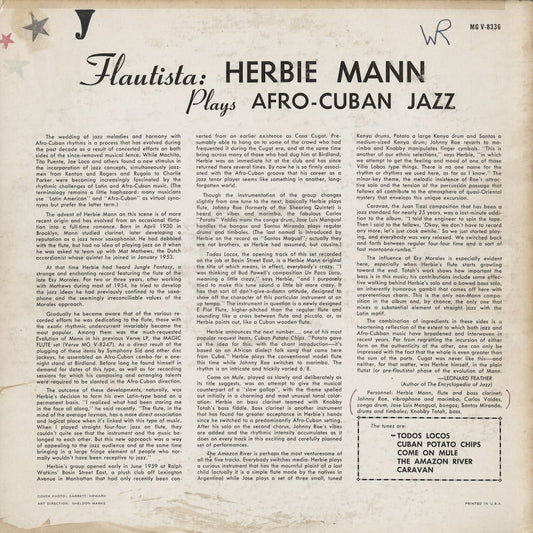 Herbie Mann – Flautista! Herbie Mann Plays Afro-Cuban Jazz (MG V-8336) LP 1959 US Verve | 中古LP