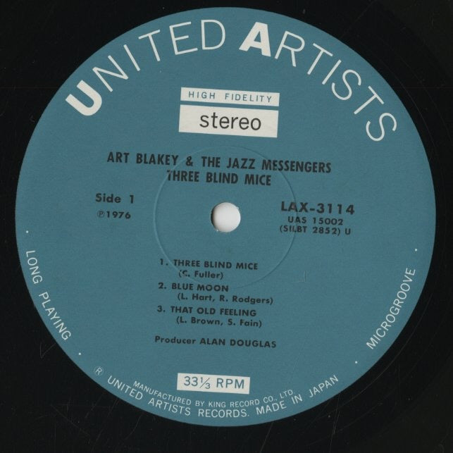 Art Blakey / アート・ブレイキー / 3 Blind Mice (LAX-3114)