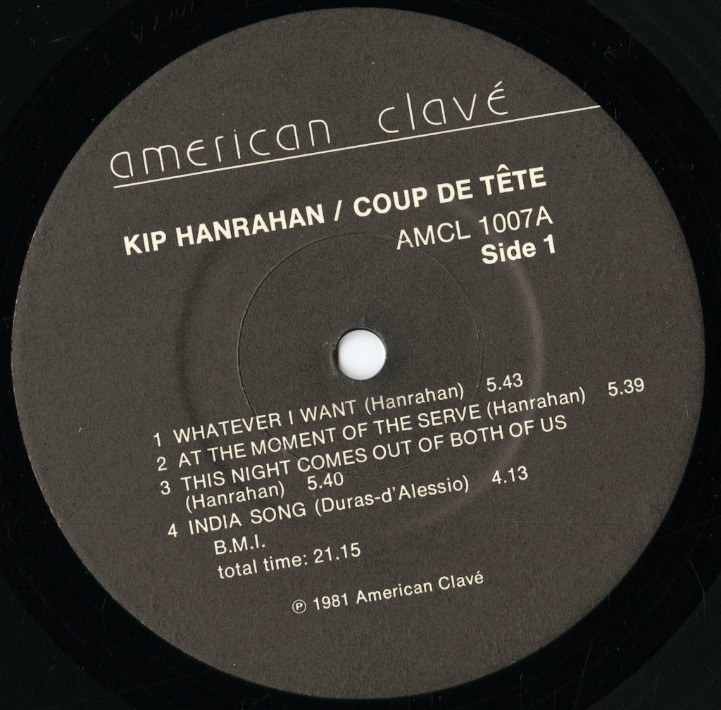 Kip Hanrahan - Coup De Tete (AMCL 1007) 1981 US American Clave|中古LP