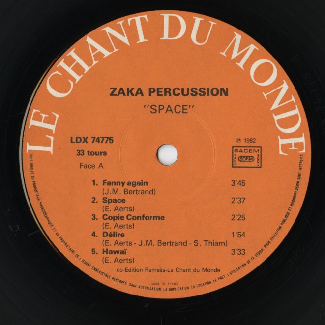 Zaka Percussion / Space (LDX 74775)