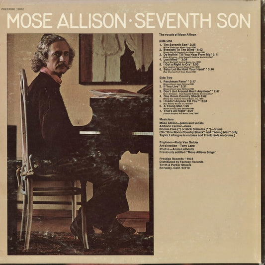 Mose Allison - The Seventh Son (PRT 10052) 1973 US Prestige|中古LP