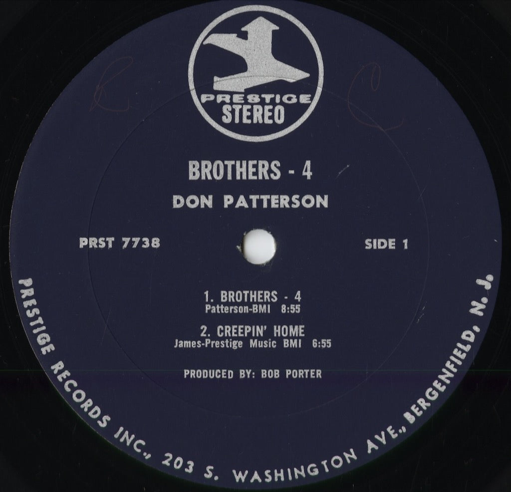 Don Patterson With Sonny Stitt - Brothers-4 (PRST 7738) 1969 US Prestige|中古LP
