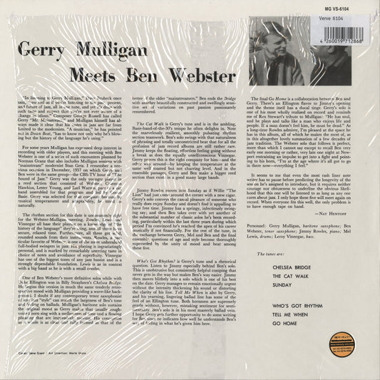 Gerry Mulligan, Ben Webster / ジェリー・マリガン、ベン・ウェブスター / Gerry Mulligan Meets Ben Webster (MG VS-6104)