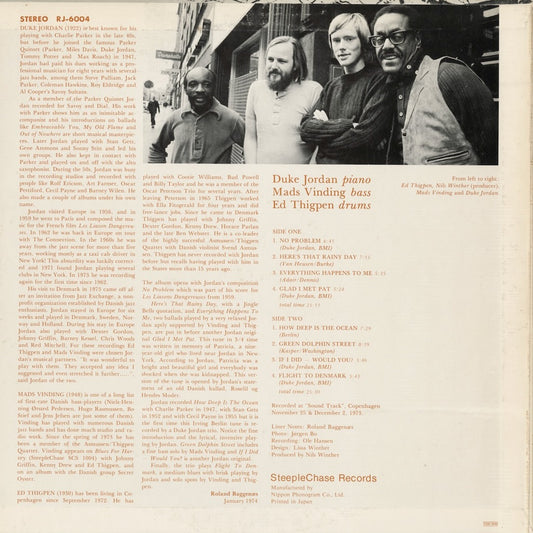 Duke Jordan - Flight To Denmark (RJ-6004) 1974 JPN SteepleChase|中古LP