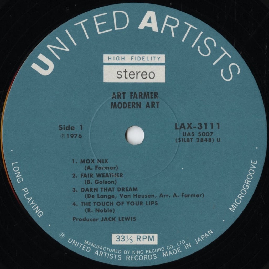 Art Farmer / アート・ファーマー / Modern Art (LAX 3111)