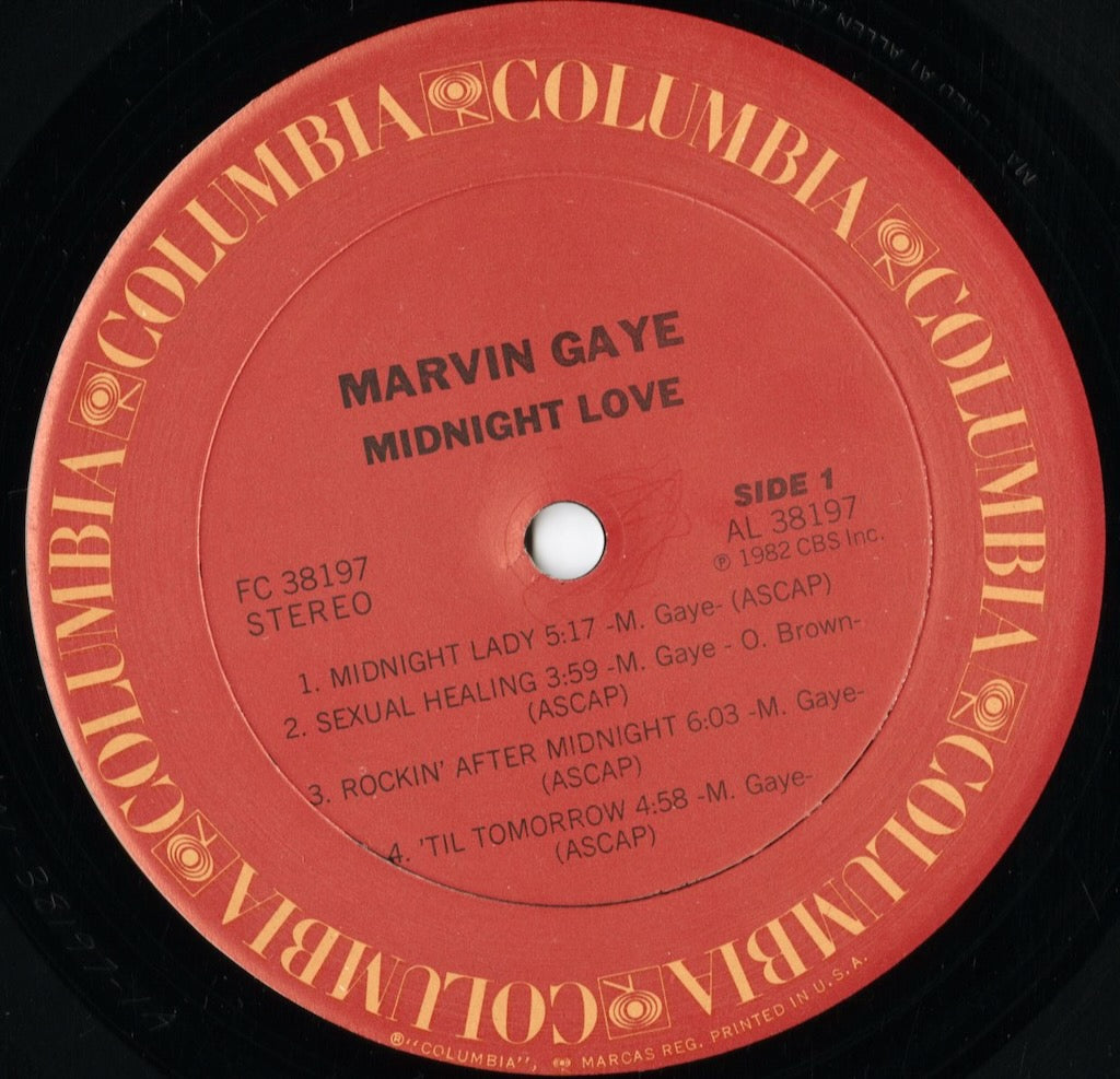 Marvin Gaye - Midnight Love (FC 38197) LP 1982 US Columbia|中古LP