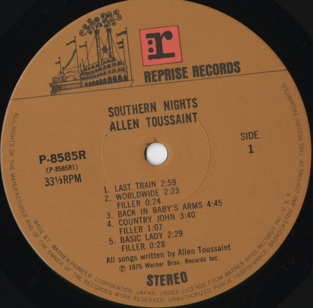 Allen Toussaint - Southern Nights (P-8585R) 1975 JPN Reprise|中古LP