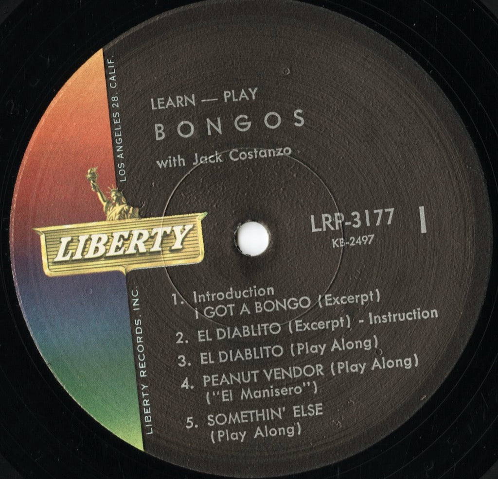 Jack Costanzo - Learn-Play Bongos (LRP 3177) LP 1961 US Liberty|中古LP