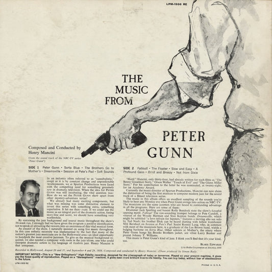 Henry Mancini - The Music From Peter Gunn (LPM-1956) LP 1959 US RCA|中古LP