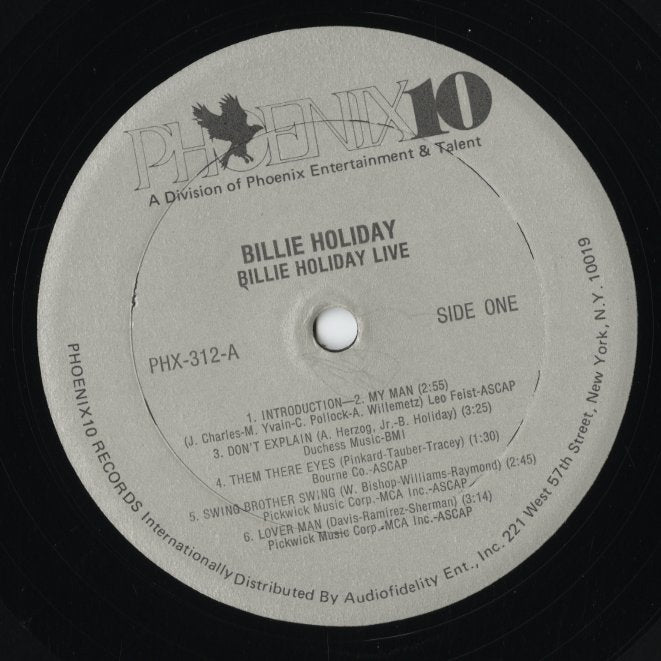 Billie Holiday - Live (PHG312) LP 1981 US Phoenix10|中古LP