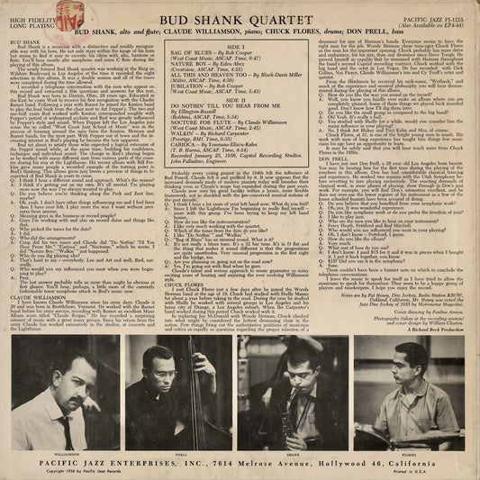 Bud Shank / バド・シャンク / Bud Shank (1956) (PJ-1215)