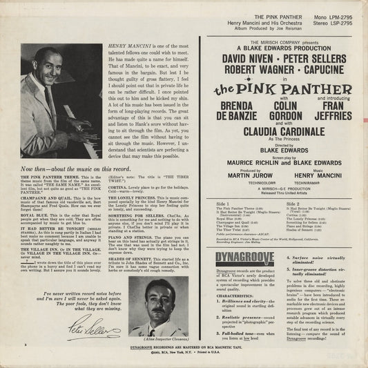Henry Mancini – The Pink Panther -OST (LSP 2795) LP 1963 US RCA Victor | 中古LP
