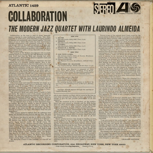 The Modern Jazz Quartet With Laurindo Almeida / モダン・ジャズ・カルテット ローリンド・アルメイダ / Collaboration (SD 1429)