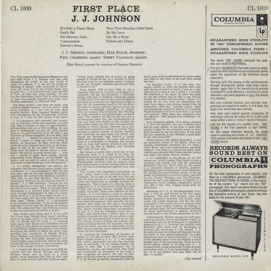 J.J. Johnson / J.J. ジョンソン / First Place (CL 1030)