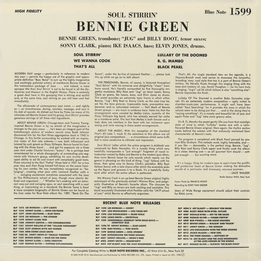 Bennie Green / ベニー・グリーン / Soul Stirrin' (K18P 9210)