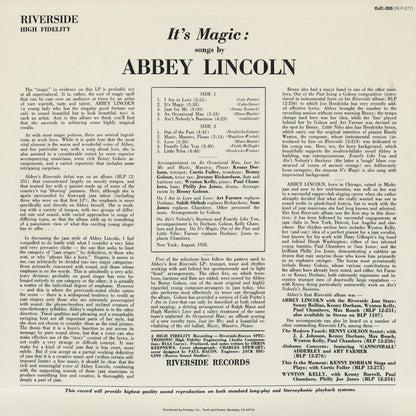 Abbey Lincoln / アビー・リンカーン / It's Magic (OJC-205)