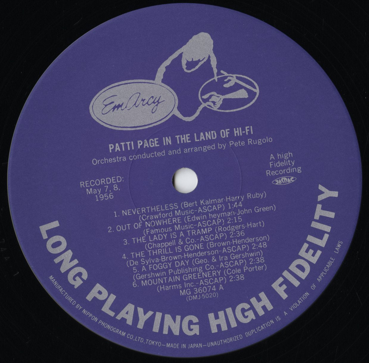 Patti Page / パティ・ペイジ / In The Land Of Hi-Fi (DMJ5020)